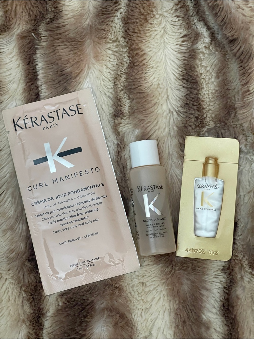 Kérastase Curl Manifesto & Gloss Absolu Serum Hair Oil Products Mini Bundle